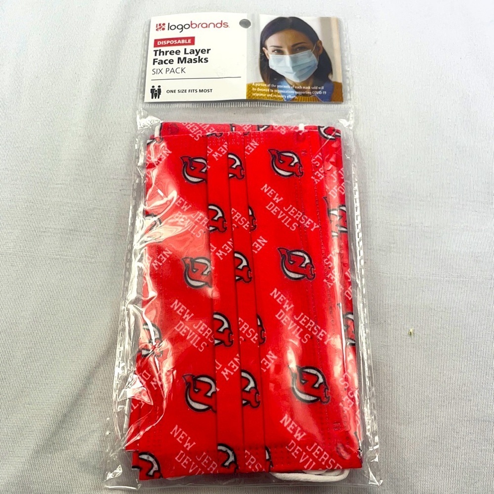 Logo brands New Jersey devils face mask